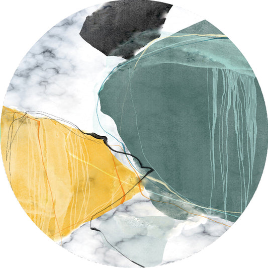Rynx | Eco-Friendly Postmodern Rug Multi Color Marble Surface Carpet Anti-Slip Backing Stain Resistant Pet Friendly Rug for Home Decor