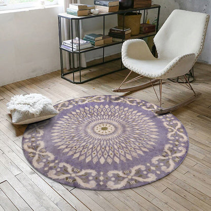 Rynx | Nostalgic multicolored Moroccan carpet polypropylene floral area rug washable non-slip back pet-friendly rug for home