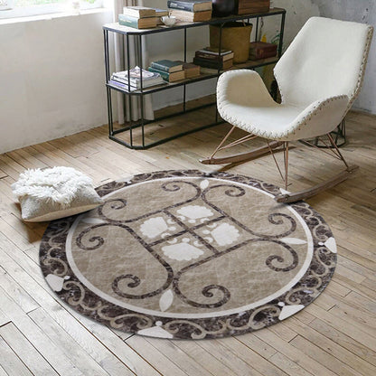 Rynx | Nostalgic multicolored Moroccan carpet polypropylene floral area rug washable non-slip back pet-friendly rug for home