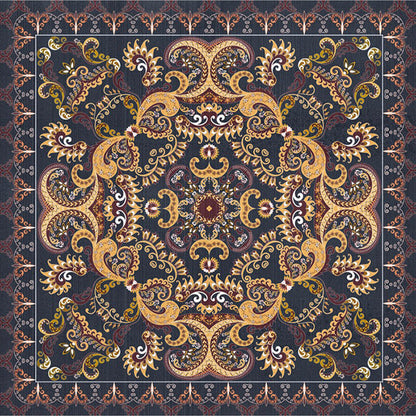 Rynx | Shabby Chic Floral Area Rug Multicolor Persian Carpet Polypropylene Anti-Slip Backing Washable Pet-Friendly Rug for Foyer