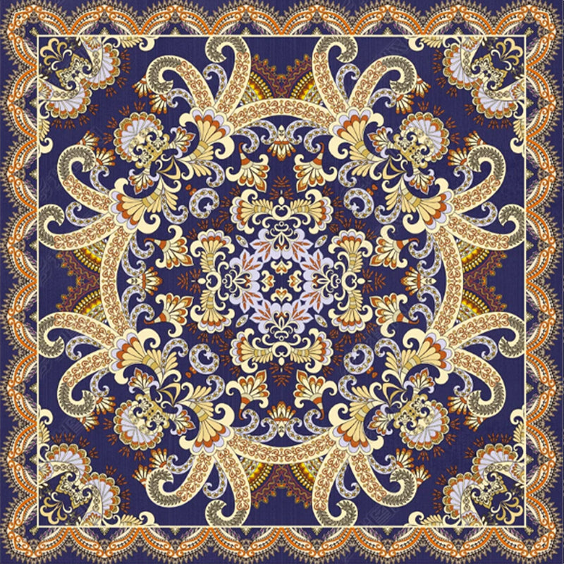 Rynx | Shabby Chic Floral Area Rug Multicolor Persian Carpet Polypropylene Anti-Slip Backing Washable Pet-Friendly Rug for Foyer