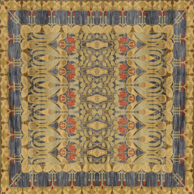 Rynx | Shabby Chic Floral Area Rug Multicolor Persian Carpet Polypropylene Anti-Slip Backing Washable Pet-Friendly Rug for Foyer