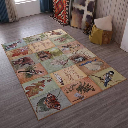 Rynx | Multicolored living room rug Moroccan patchwork printed rug Synthetic non-slip backing pet-friendly stain-resistant rug