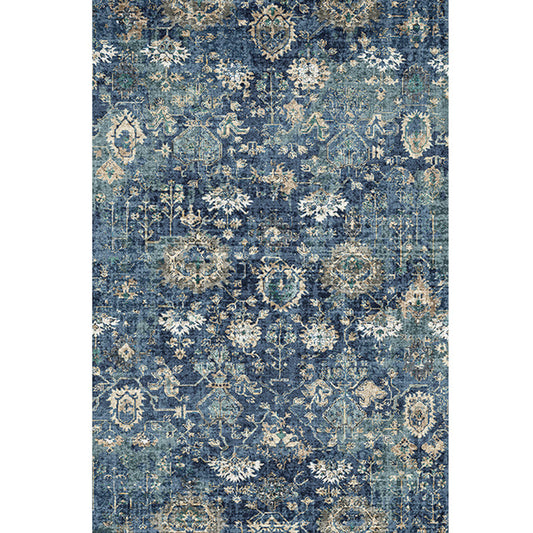 Rynx | Moroccan Style Print Carpet Multicolor Polyester Carpet Non-Slip Pet-Friendly Machine Washable Carpet for Living Room