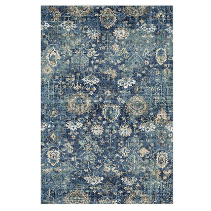 Rynx | Moroccan Style Print Carpet Multicolor Polyester Carpet Non-Slip Pet-Friendly Machine Washable Carpet for Living Room