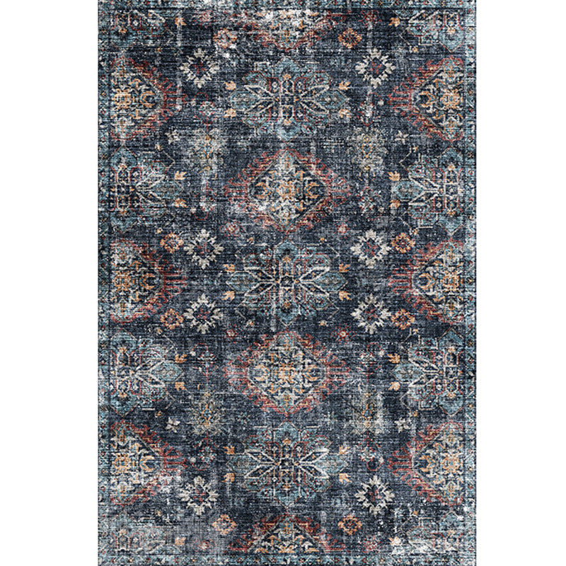 Rynx | Moroccan Style Print Carpet Multicolor Polyester Carpet Non-Slip Pet-Friendly Machine Washable Carpet for Living Room