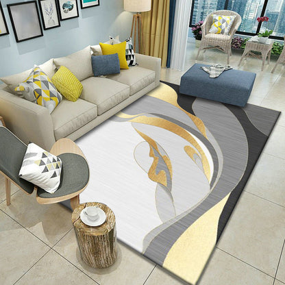 Rynx | Multicolor Home Decoration Rug Scandinavian Geometric Carpet Polyester Washable Anti-Slip Backing Stain Resistant Rug