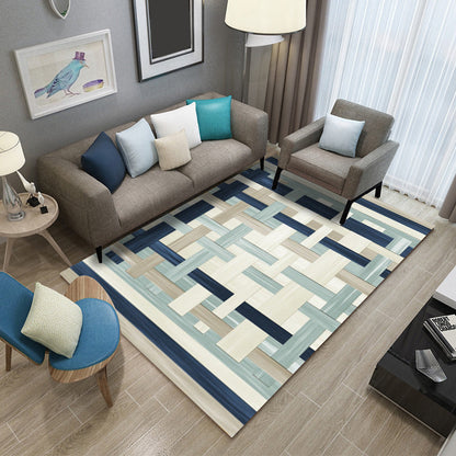 Rynx | Multicolor Home Decoration Rug Scandinavian Geometric Carpet Polyester Washable Anti-Slip Backing Stain Resistant Rug