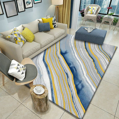 Rynx | Multicolor Home Decoration Rug Scandinavian Geometric Carpet Polyester Washable Anti-Slip Backing Stain Resistant Rug