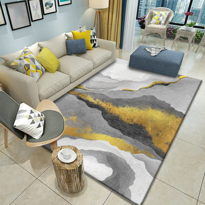 Rynx | Multicolor Home Decoration Rug Scandinavian Geometric Carpet Polyester Washable Anti-Slip Backing Stain Resistant Rug