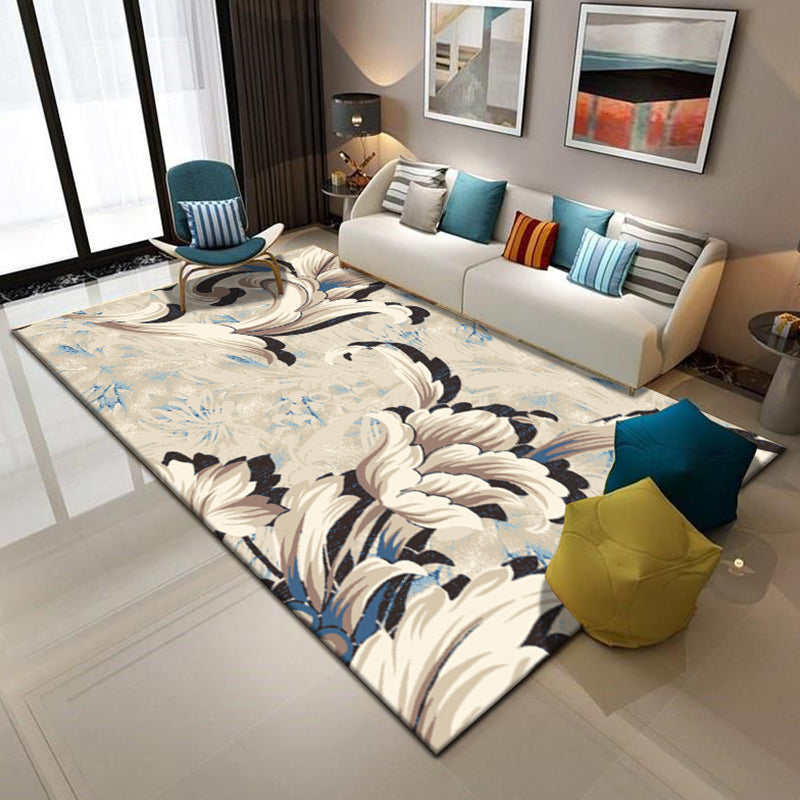 Rynx | Multicolor Home Decoration Rug Scandinavian Geometric Carpet Polyester Washable Anti-Slip Backing Stain Resistant Rug