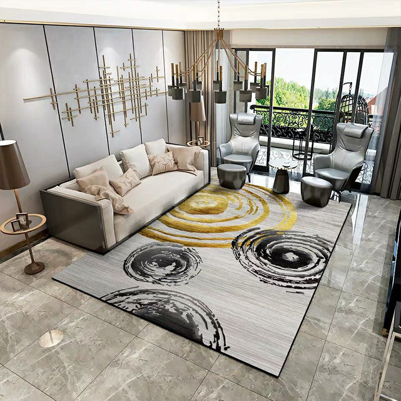 Rynx | Fashion Multi Color Geometric Rug Synthetics Nordic Area Carpet Pet Friendly Non-Slip Backing Machine Washable Rug for Lounge