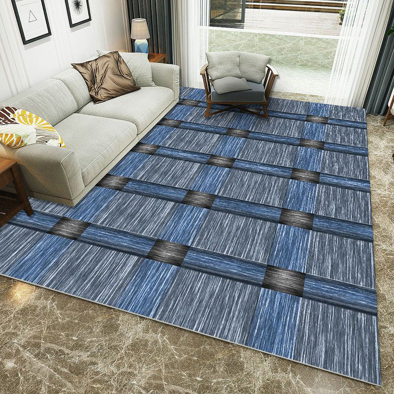 Rynx | Minimalist 3D Printing Geometry Rug Multi-Colored Polypropylene Rug Machine Washable Non-Slip Stain Resistant Area Rug for Home
