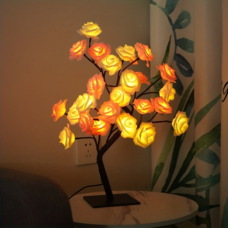 Rynx | RozenLight - LED Flower Table Lamp with USB, Mood Light