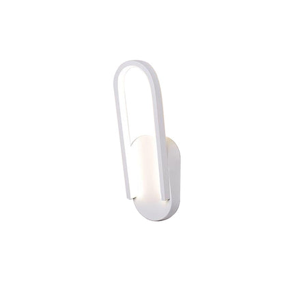 Rynx | Simple Wall Light Black/White Half Oval LED Wall Light with Acrylic Shade, Warm/White Light