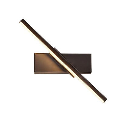 Rynx | Rotating Acrylic Linear LED Wall Lamp Simplicity Black/White Wall Lighting Fixture, White/Warm Light