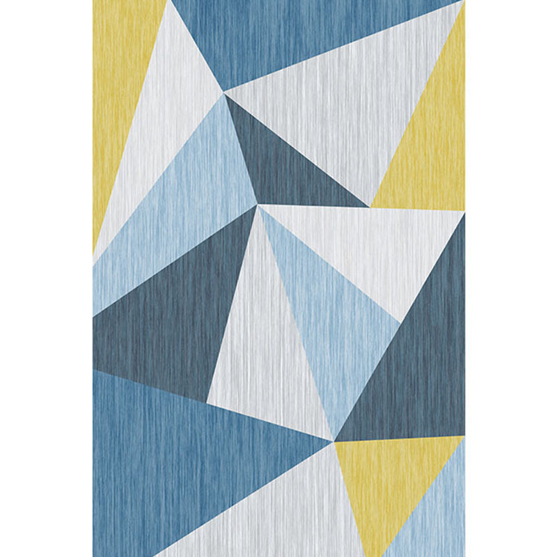 Rynx | Funky Color Blocking Geometric Rug Multi Colored Nordic Rug Polypropylene Non-Slip Backing Pet Friendly Washable Rug for Room