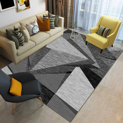 Rynx | Funky Color Blocking Geometric Rug Multi Colored Nordic Rug Polypropylene Non-Slip Backing Pet Friendly Washable Rug for Room