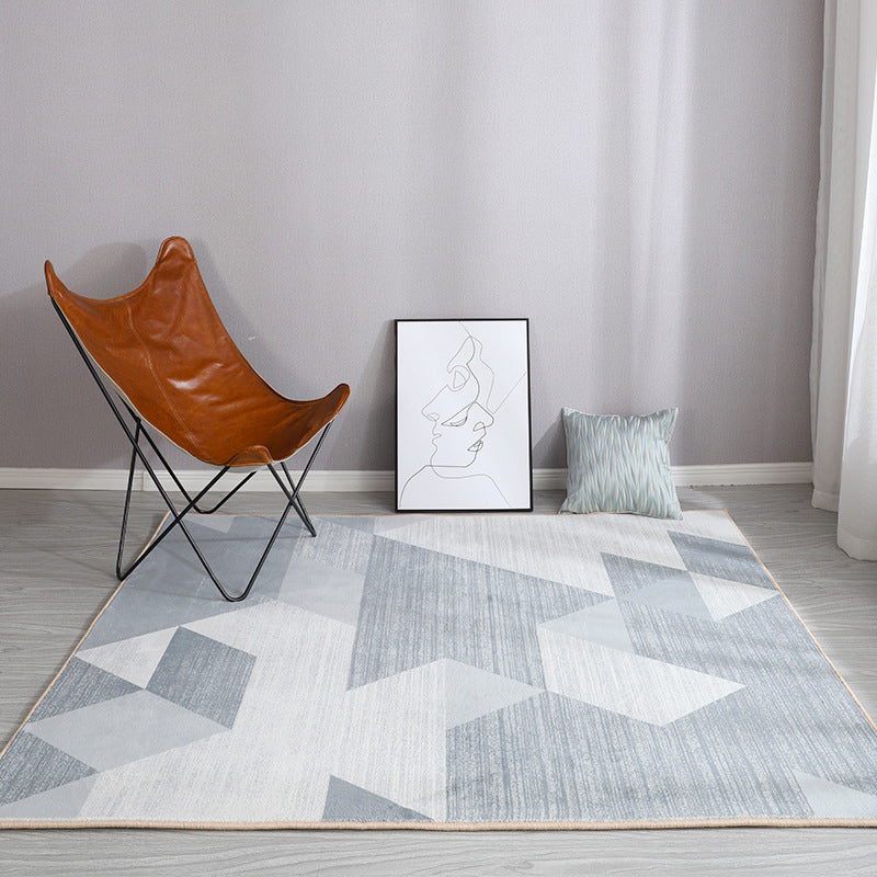 Rynx | Esthetic Watercolor Print Rug Multi-Color Modern Area Rug Polyester Washable Non-Slip Backing Stain Resistant Rug for Drawing Room