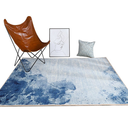 Rynx | Esthetic Watercolor Print Rug Multi-Color Modern Area Rug Polyester Washable Non-Slip Backing Stain Resistant Rug for Drawing Room
