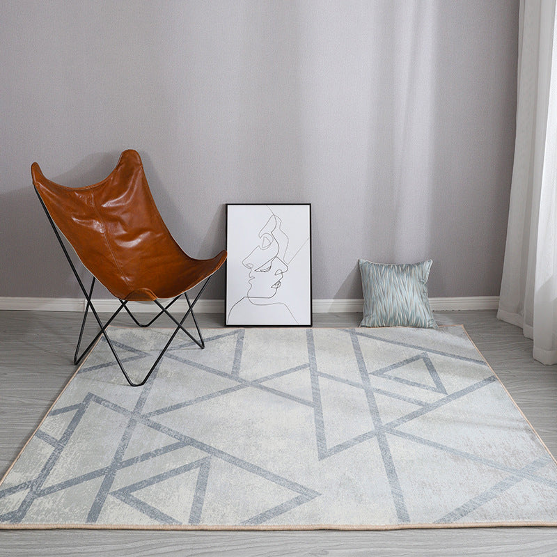 Rynx | Esthetic Watercolor Print Rug Multi-Color Modern Area Rug Polyester Washable Non-Slip Backing Stain Resistant Rug for Drawing Room