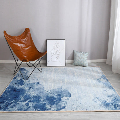 Rynx | Esthetic Watercolor Print Rug Multi-Color Modern Area Rug Polyester Washable Non-Slip Backing Stain Resistant Rug for Drawing Room