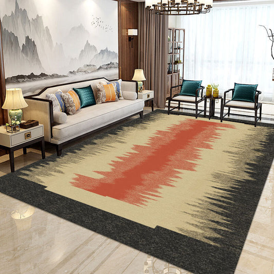Rynx | Modern Home Decorative Rug Multi Colored Geometry Area Rug Polypropylene Washable Stain Resistant Non-Slip Backing Rug