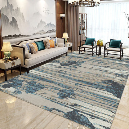 Rynx | Modern Home Decorative Rug Multi Colored Geometry Area Rug Polypropylene Washable Stain Resistant Non-Slip Backing Rug
