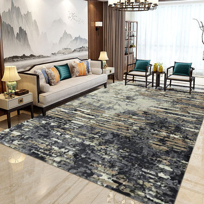 Rynx | Modern Home Decorative Rug Multi Colored Geometry Area Rug Polypropylene Washable Stain Resistant Non-Slip Backing Rug