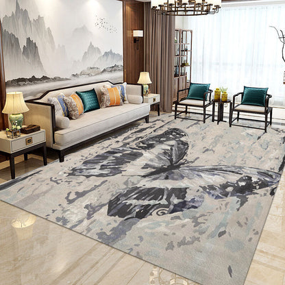 Rynx | Modern Home Decorative Rug Multi Colored Geometry Area Rug Polypropylene Washable Stain Resistant Non-Slip Backing Rug