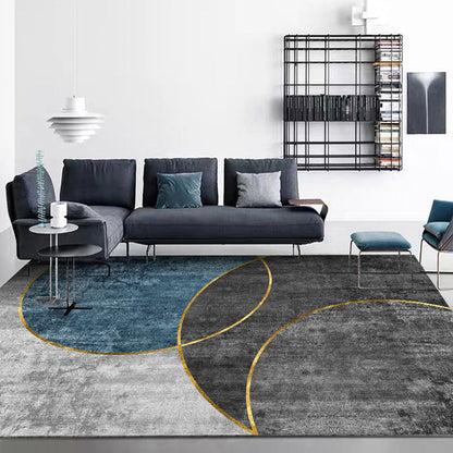 Rynx | Contemporary Lounge Rug Multicolor Heathered Geometric Rug Polypropylene Stain Resistant Machine Washable Anti-Slip Rug
