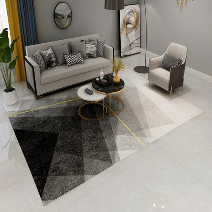 Rynx | Contemporary Lounge Rug Multicolor Heathered Geometric Rug Polypropylene Stain Resistant Machine Washable Anti-Slip Rug