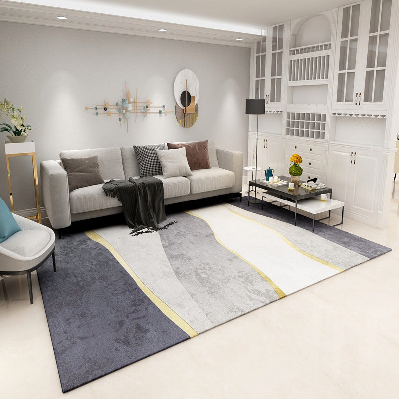 Rynx | Contemporary Lounge Rug Multicolor Heathered Geometric Rug Polypropylene Stain Resistant Machine Washable Anti-Slip Rug