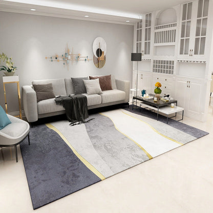 Rynx | Contemporary Lounge Rug Multicolor Heathered Geometric Rug Polypropylene Stain Resistant Machine Washable Anti-Slip Rug