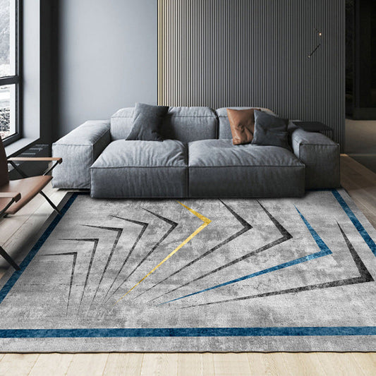 Rynx | Contemporary Lounge Rug Multicolor Heathered Geometric Rug Polypropylene Stain Resistant Machine Washable Anti-Slip Rug