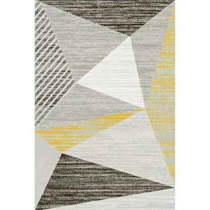 Rynx | Multicolor Modern Rug Polyester Graphic Print Area Carpet Machine Washable Anti-Slip Backing Stain Resistant Rug for Family Room