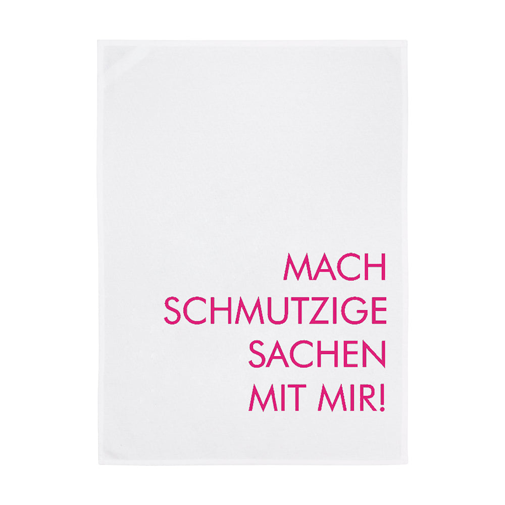 Rynx | Dish Towel White Do dirty things with me Neon Pink