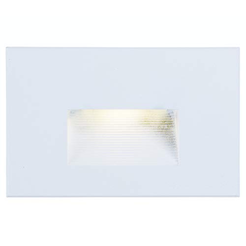 Rynx | Maxim Led Step Light, 5" Wide X 3" High, White Aluminum, Horizontal Wide Beam