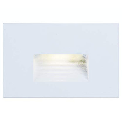 Rynx | Maxim Led Step Light, 5" Wide X 3" High, White Aluminum, Horizontal Wide Beam