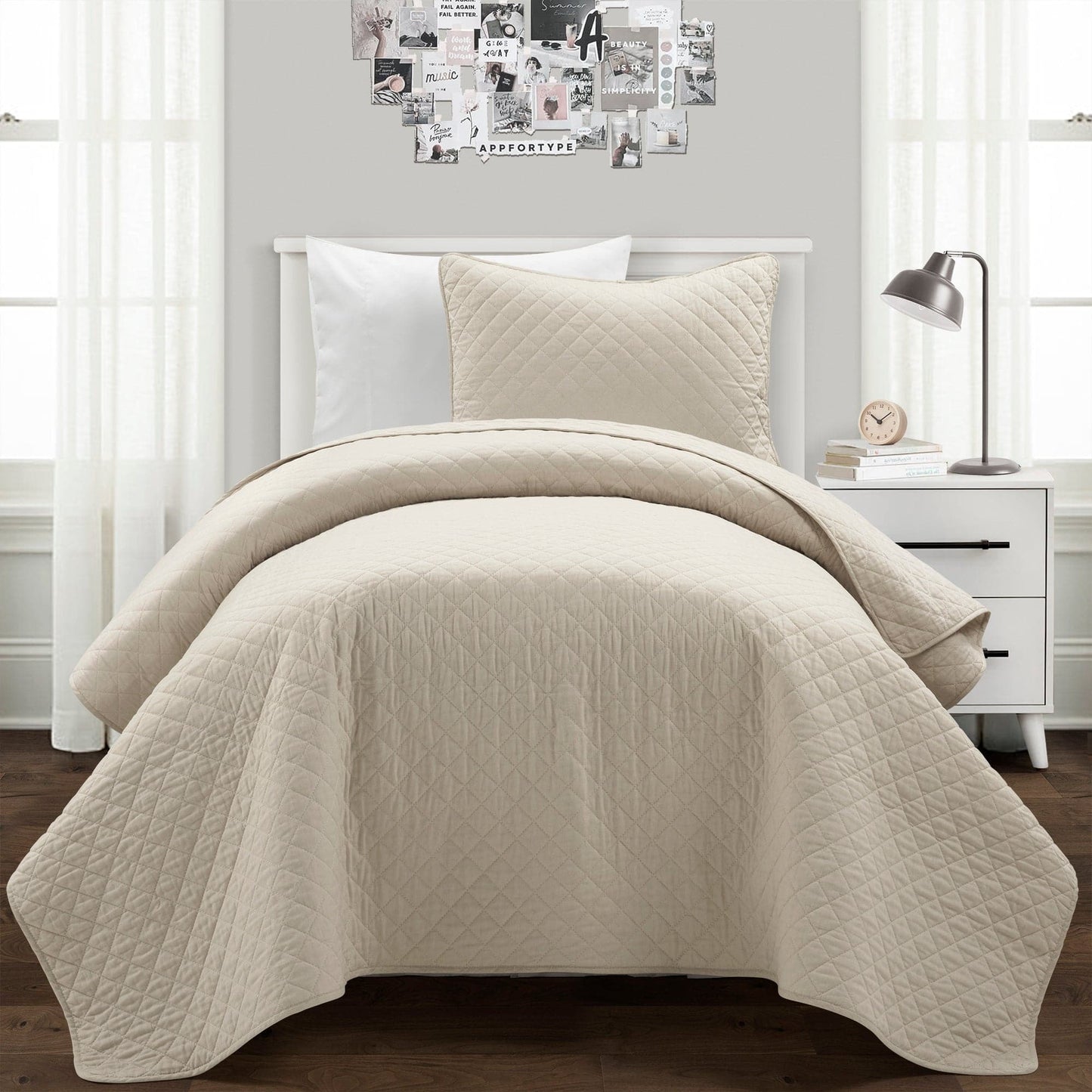Rynx | Ava Diamond Plus Size Cotton Quilt Set
