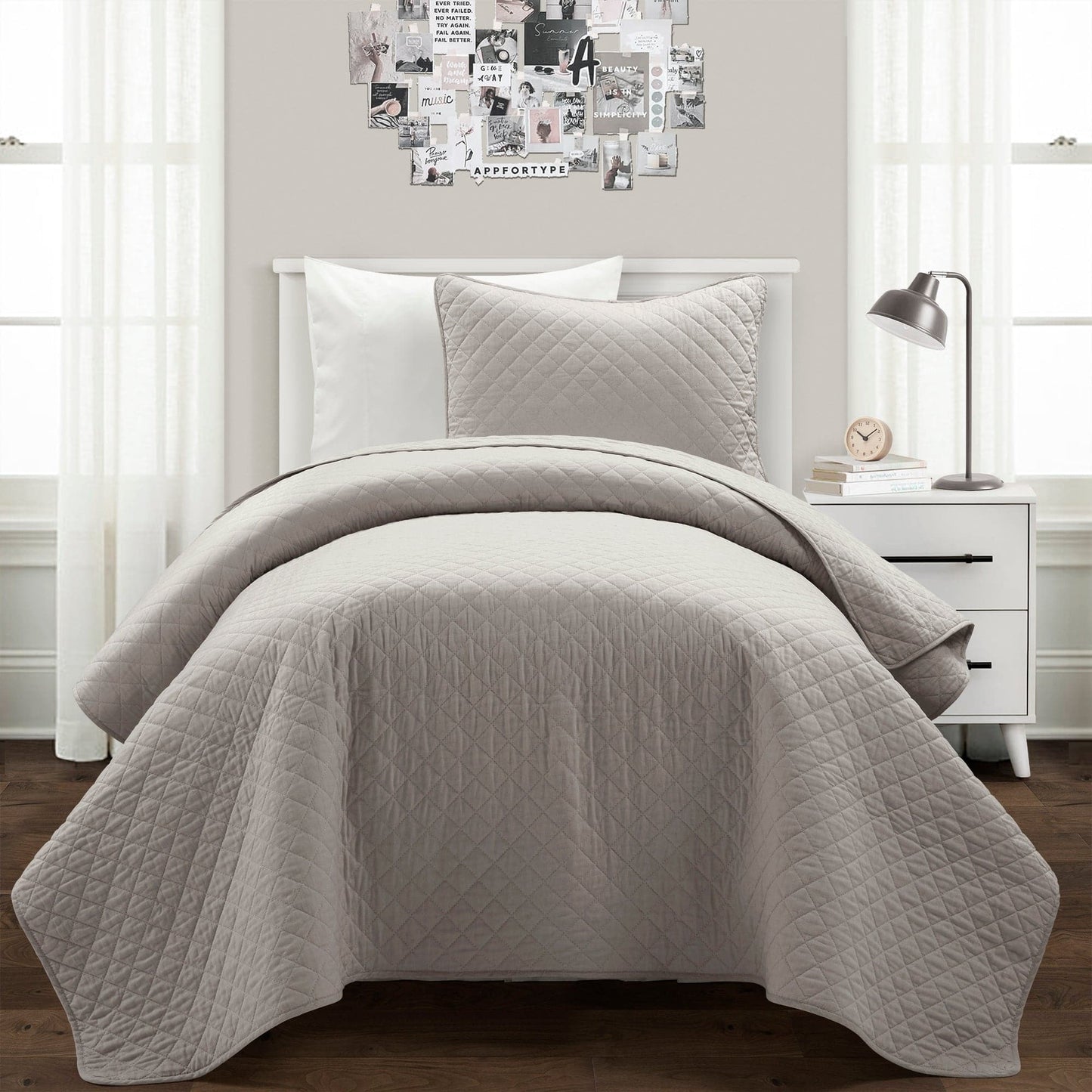 Rynx | Ava Diamond Plus Size Cotton Quilt Set