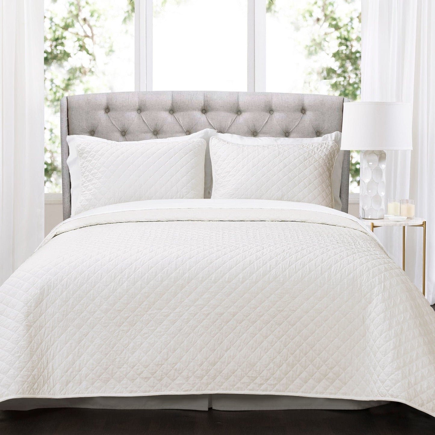 Rynx | Ava Diamond Plus Size Cotton Quilt Set