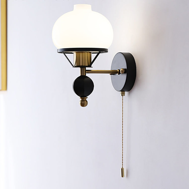 Rynx | GeoLuxe French Geometric Wall Lamp | Iron & Glass | 1-Light Design for Living Room
