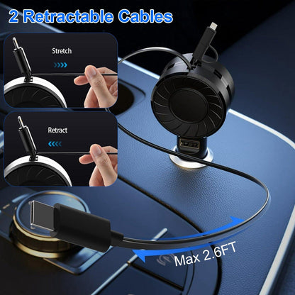 Rynx | 21W 3-in-1 Retractable Image Phone Charger