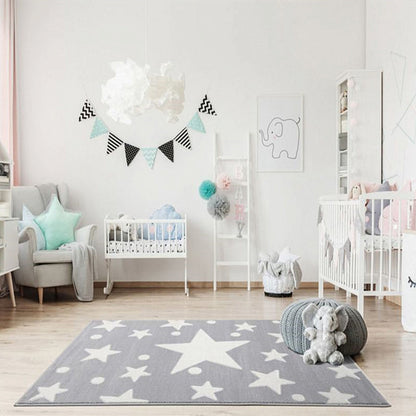 Rynx | Colorful Kids Room Rug Comfort Polka Dot Print Rug Cotton Blend Pet Friendly Washable Rug