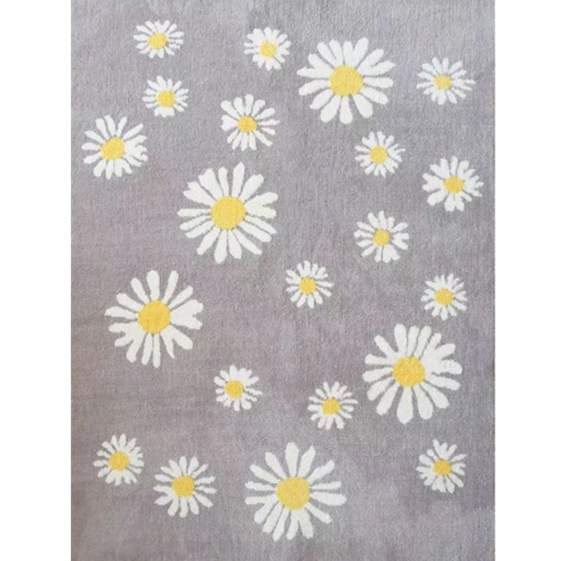 Rynx | Colorful Kids Room Rug Comfort Polka Dot Print Rug Cotton Blend Pet Friendly Washable Rug