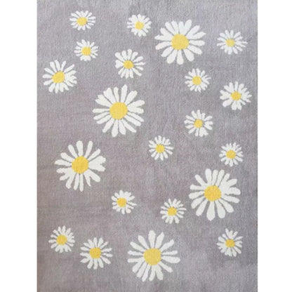 Rynx | Colorful Kids Room Rug Comfort Polka Dot Print Rug Cotton Blend Pet Friendly Washable Rug