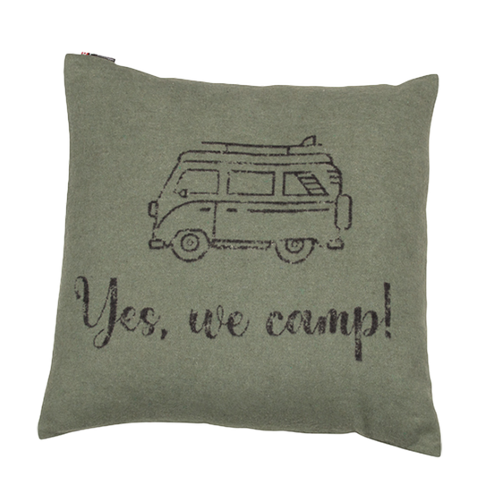 Rynx | Nordic Pillow Cover Yes we camp dark green 50 x 50 cm
