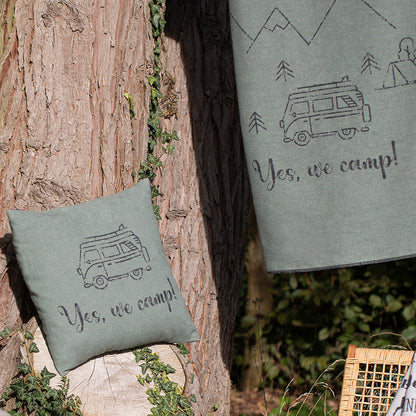 Rynx | Nordic Pillow Cover Yes we camp dark green 50 x 50 cm