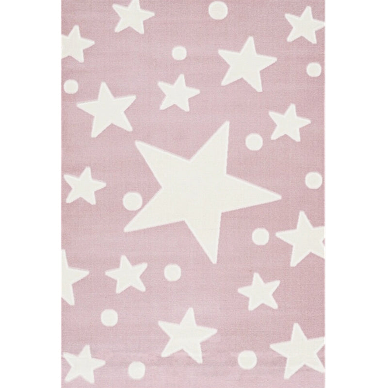 Rynx | Colorful Kids Room Rug Comfort Polka Dot Print Rug Cotton Blend Pet Friendly Washable Rug